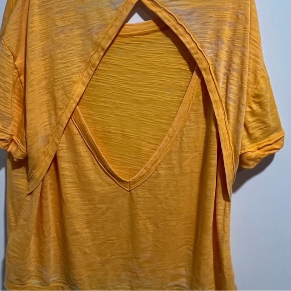 Free People Viola Oversized Slub Knit Cut Out Back T-Shirt - Picture 8 of 10